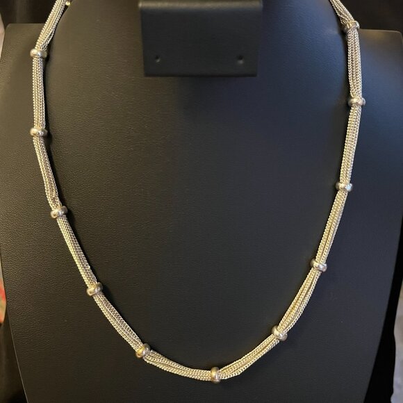 Anne Klein Jewelry - Vintage Anne Klein Silver‑Tone Multi‑Strand Necklace